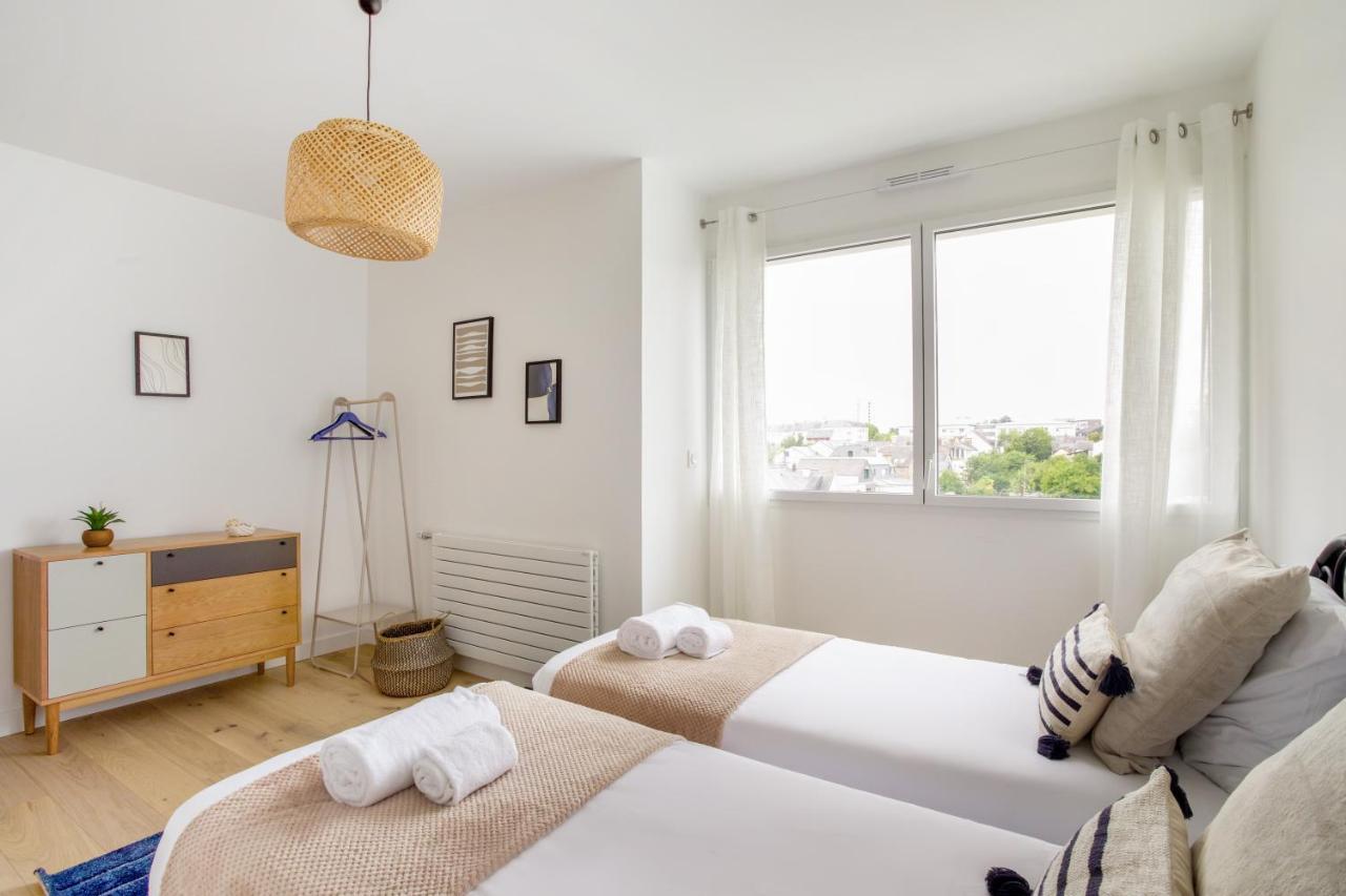 L'Air - Elegant 2 Chambres Avec Loggia Dans Residence De Haut Standing レンヌ エクステリア 写真